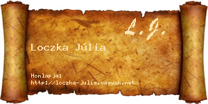 Loczka Júlia névjegykártya