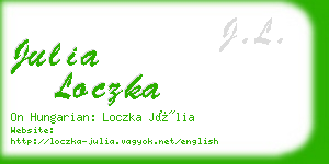 julia loczka business card